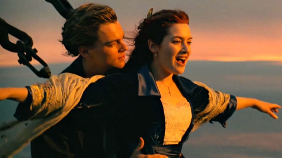 Ikonická scéna z filmu Titanic
